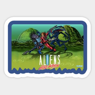 Aliens Hive Wars poster Sticker